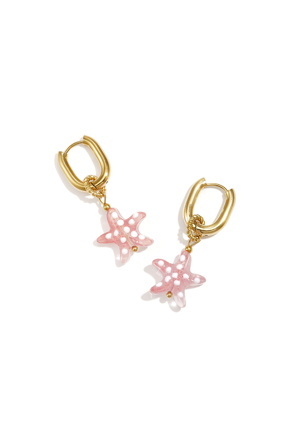 Earrings with spotted starfish h5 