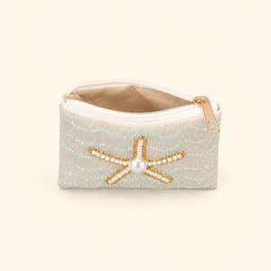 Simple Series Natural Oceanic Style Beads Mixed Color Woven Starfish Fabric Artificial Pearl Wallets h5 Picture2