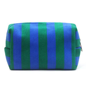 Simple Series Daily Stripe Mixed Color Towel Fabric Makeup Bags h5