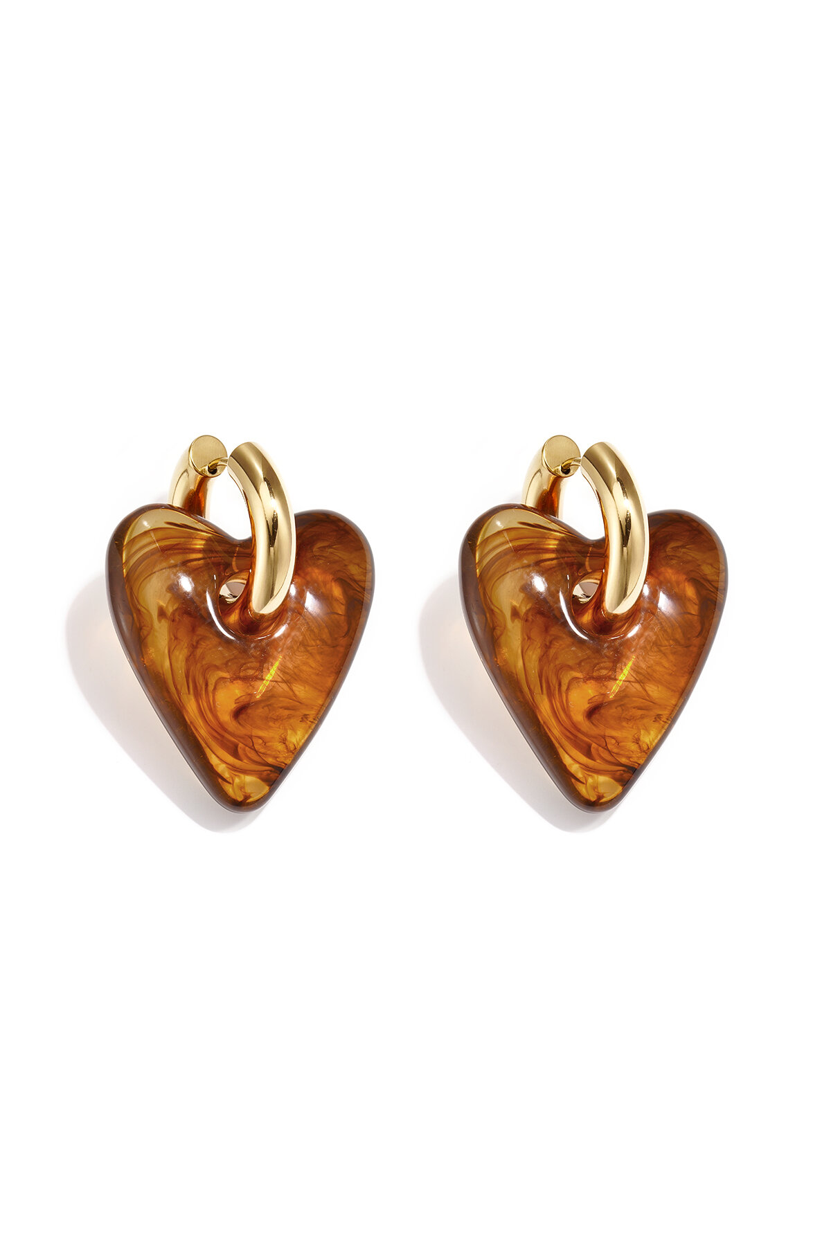Ohrhänger aus Edelstahl, Herzform, schlichtes Design, Alltagsschmuck, Damenschmuck 