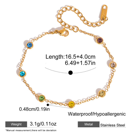 Simple  Casual Irregular Shape Patchwork Lines Stainless Steel Waterproof   Gold Color  Women's Chain Bracelets
