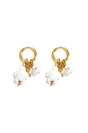 Pendientes de acero inoxidable chapados en oro de 14 quilates con cuentas, diseño de animales, ideales para vacaciones, reuniones o fiestas. Serie romántica para mujer. h5