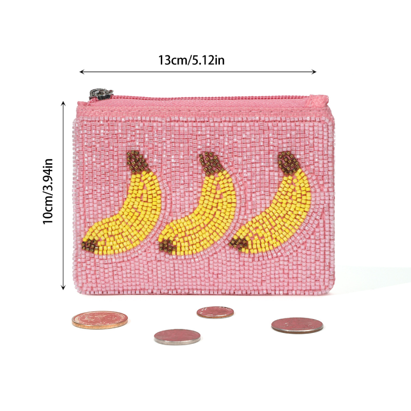 Simple Series Casual Fruit Oceanic Style Beads Mixed Color Plant Circle Woven Polyester Wallets h5Picture6