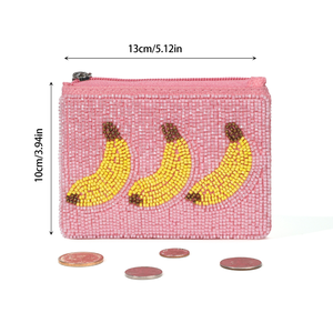 Simple Series Casual Fruit Oceanic Style Beads Mixed Color Plant Circle Woven Polyester Wallets h5 Picture6