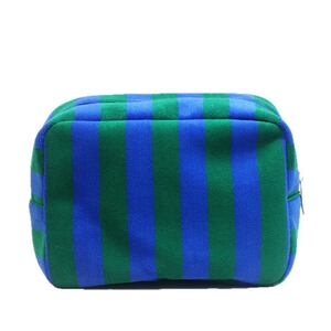 Simple Series Daily Stripe Mixed Color Towel Fabric Makeup Bags h5