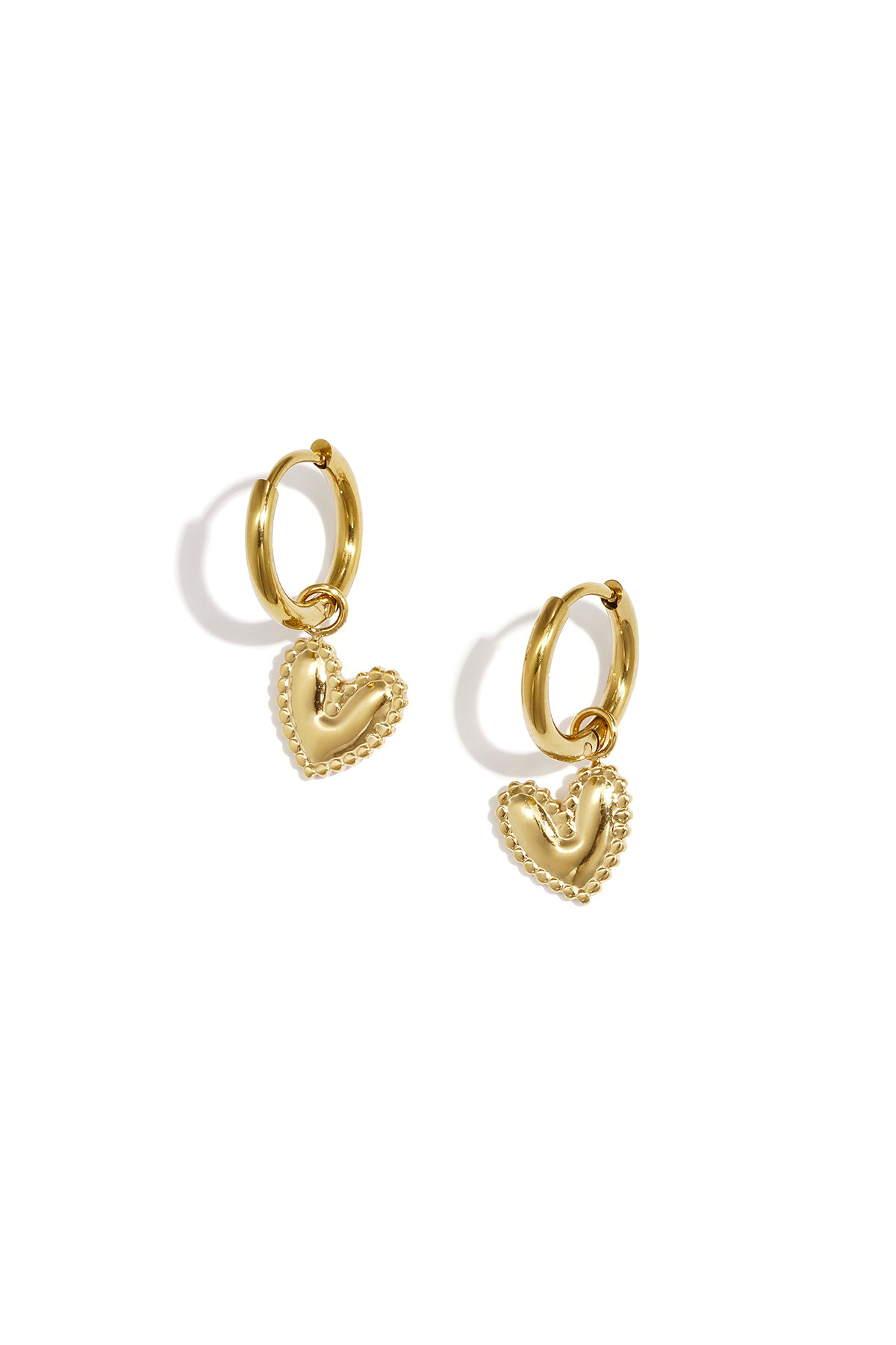 Stainless Steel Drop Earrings Heart Simple Daily Simple Series Women's jewelry