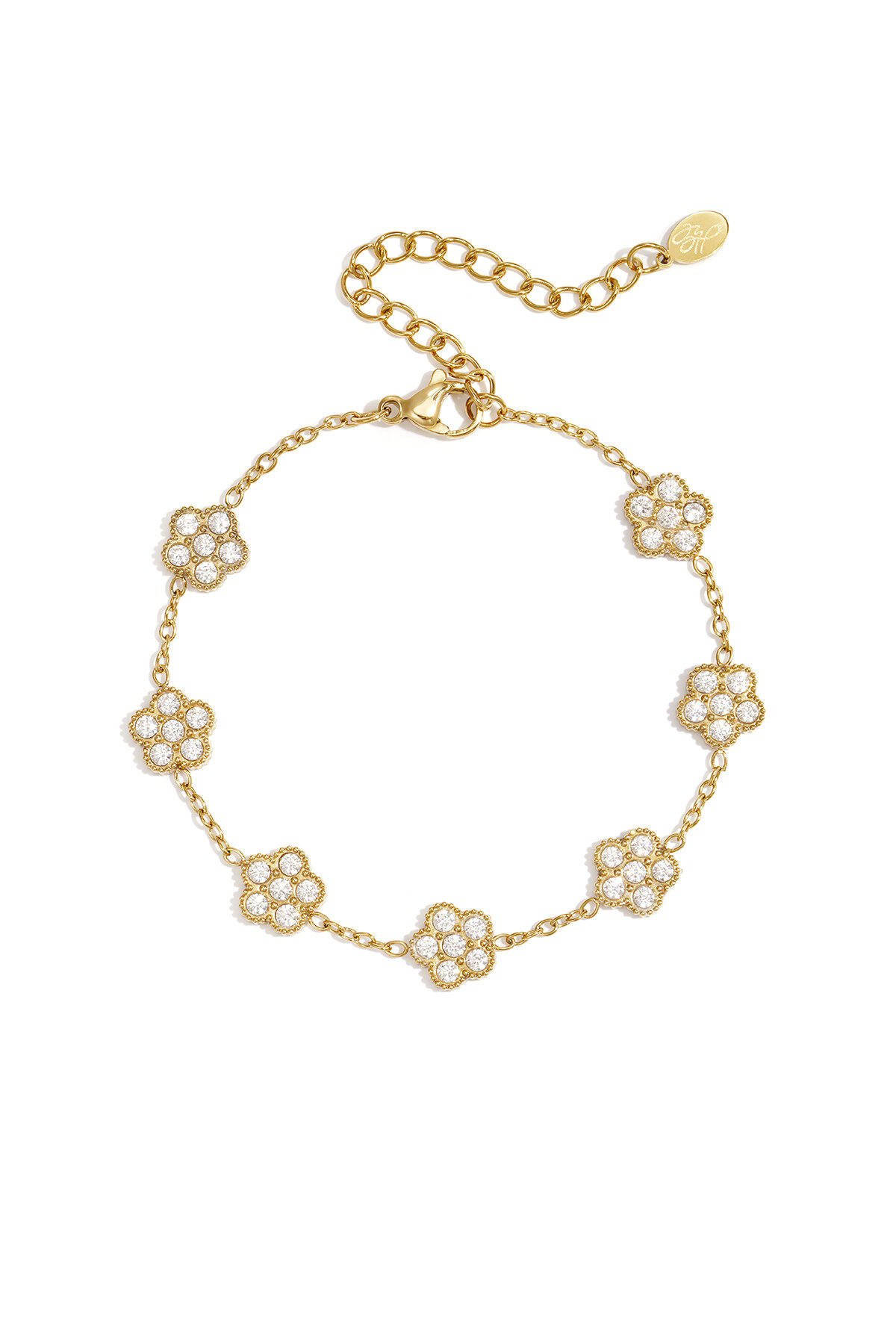 Roestvrijstalen bedelarmbanden met bloemmotief, eenvoudige dagelijkse sieradenserie voor dames.
