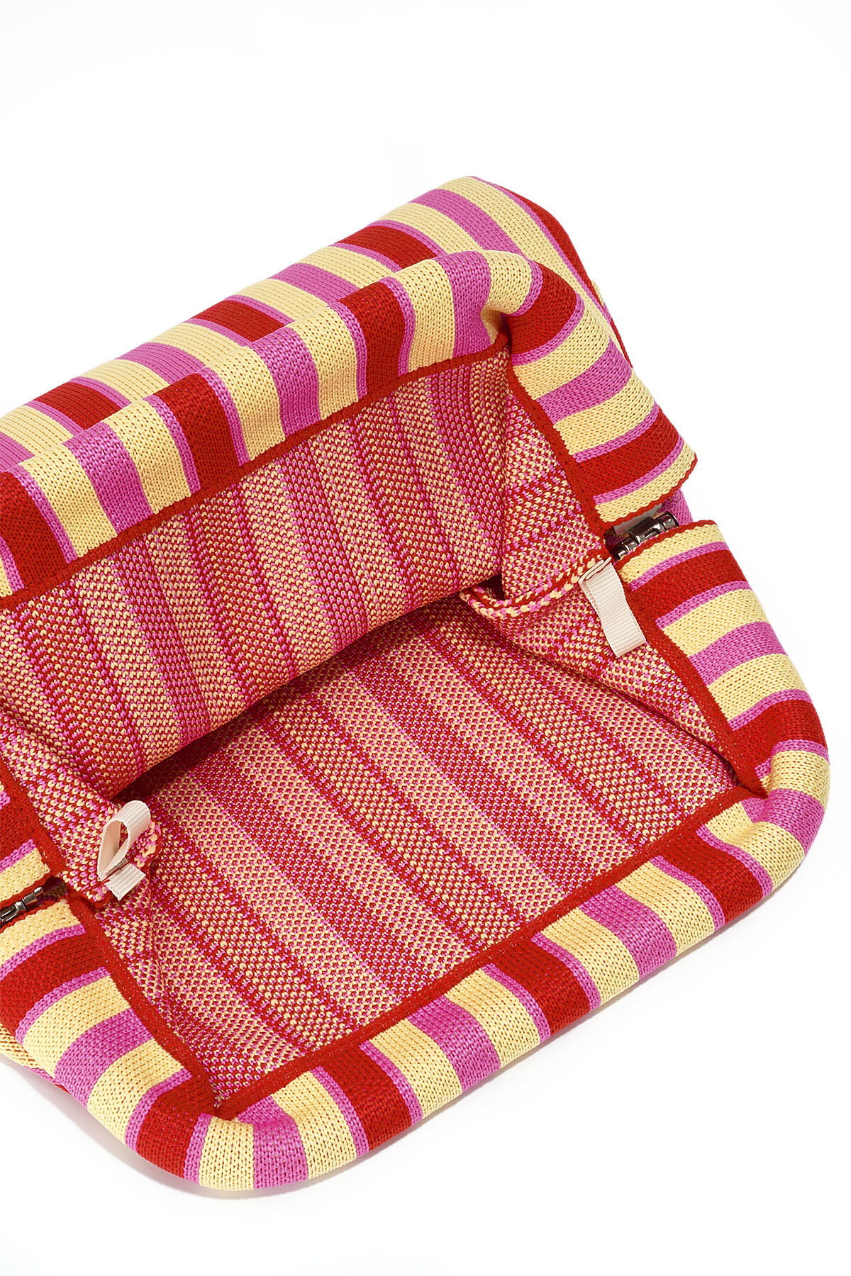 Borse a tracolla a righe in poliestere con accessori Immagine4