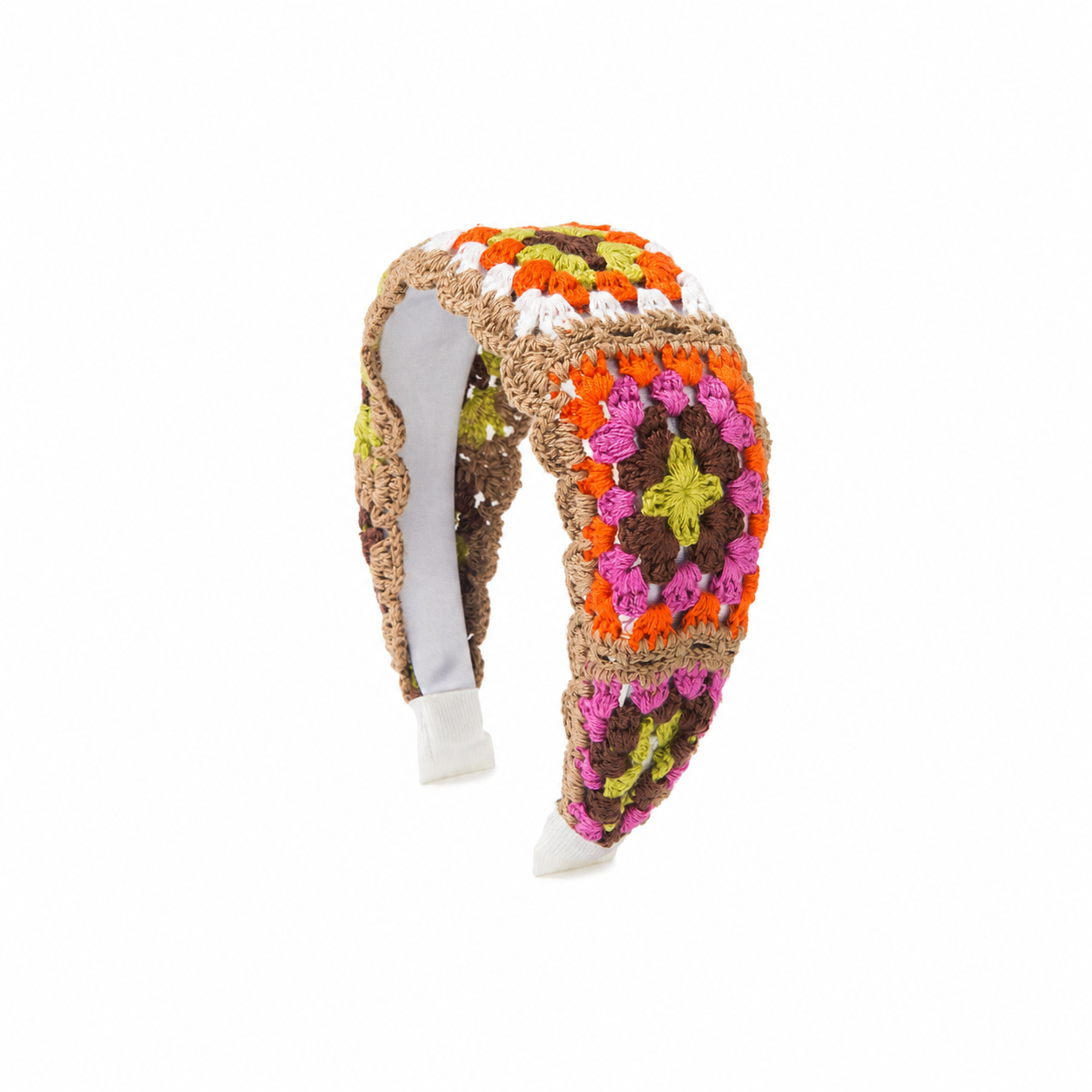 Ethnic Series Casual Flower Patchwork Mixed Color Woven Fabric Hair Bands Picture2