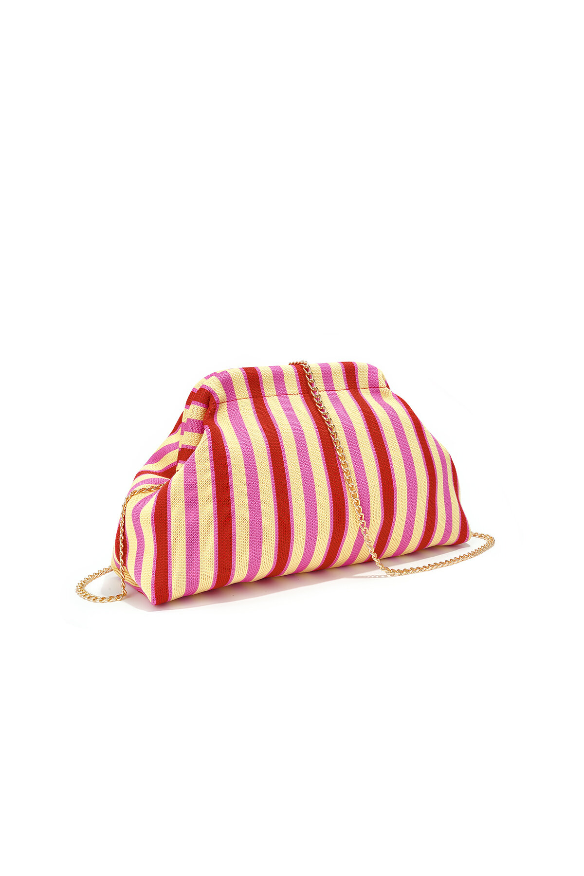 Borse a tracolla a righe in poliestere con accessori Immagine3
