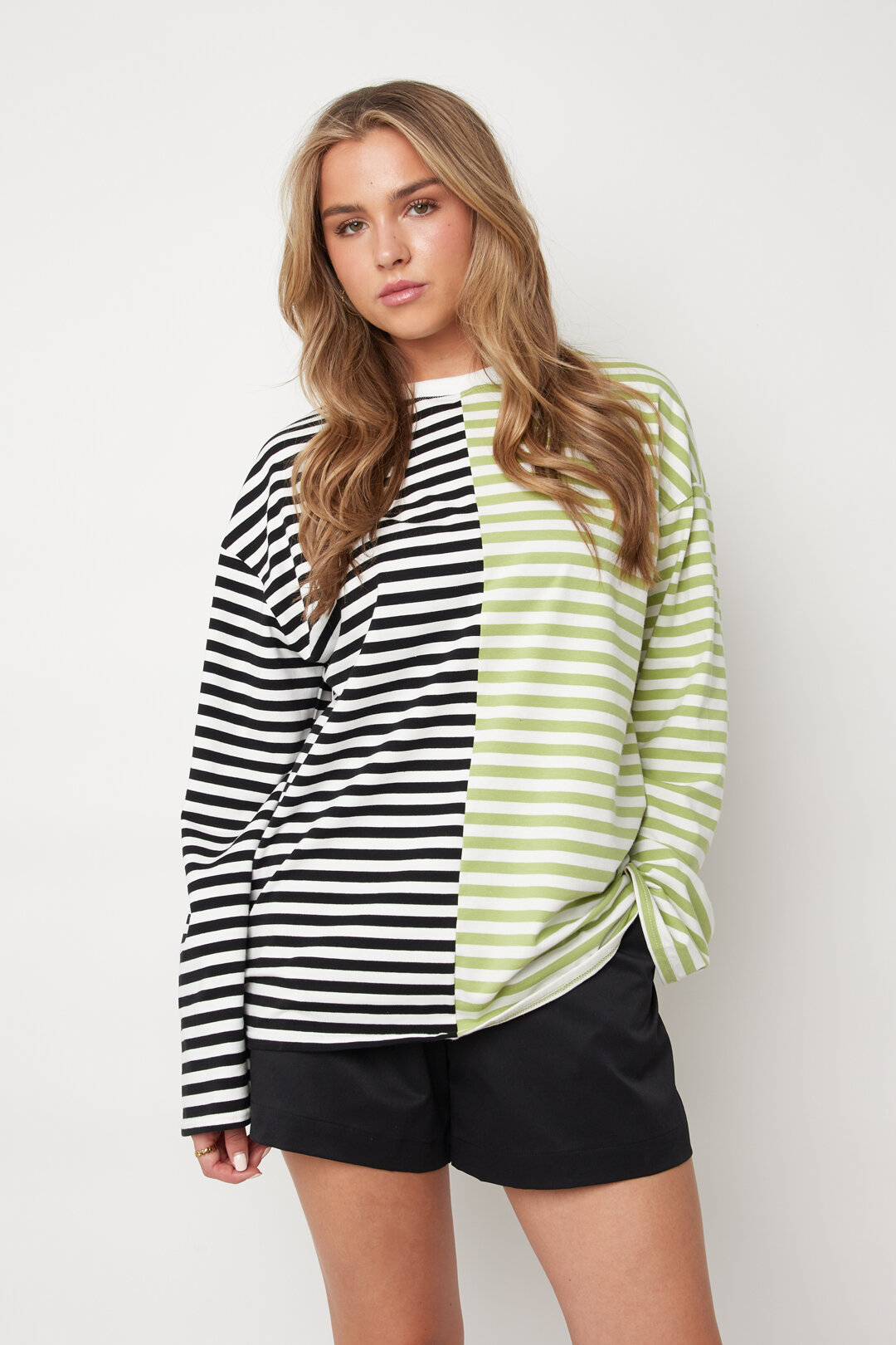 Gestreept shirt met lange mouwen Afbeelding6