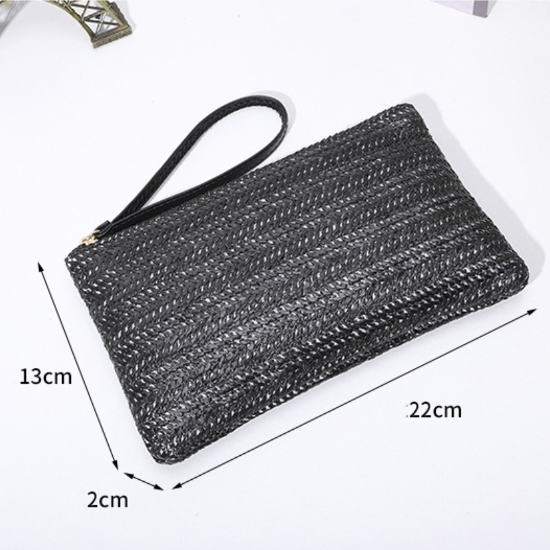Casual Style Woven Solid Color Woven Raffia Women's Square Bag Picture5