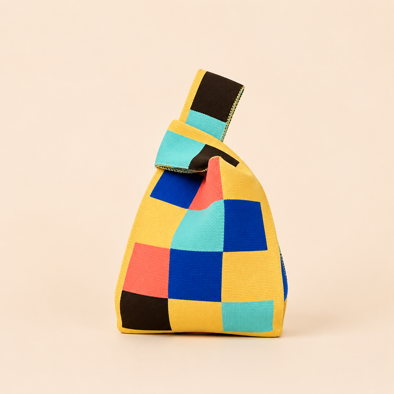 Casual Style Woven Flower Stripe Plaid Mixed Color Plant Lines Geometric Shape Polyester Women's Square Bag Picture3