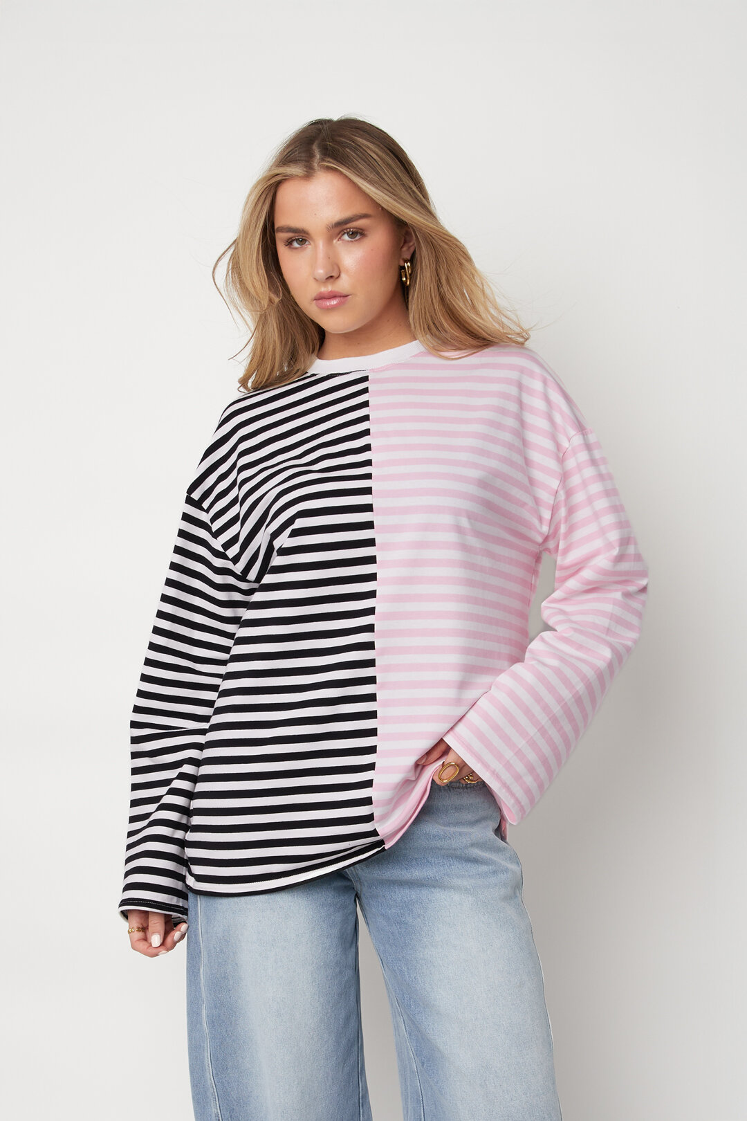 Gestreept shirt met lange mouwen h5 Afbeelding4