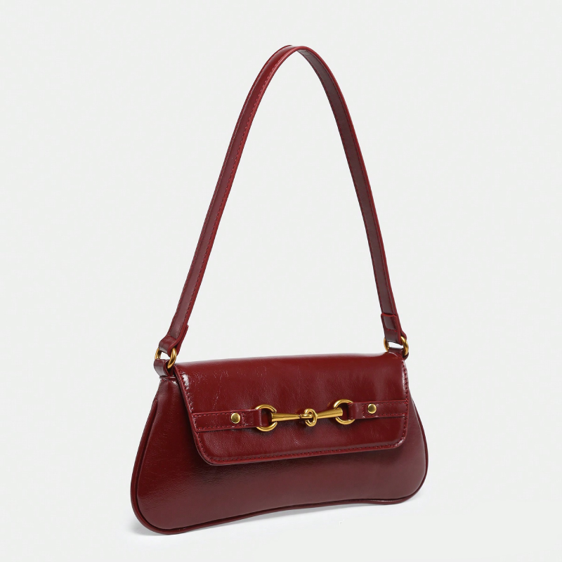 Simple Series Elegant Solid Color Pu Women's Shoulder Bags