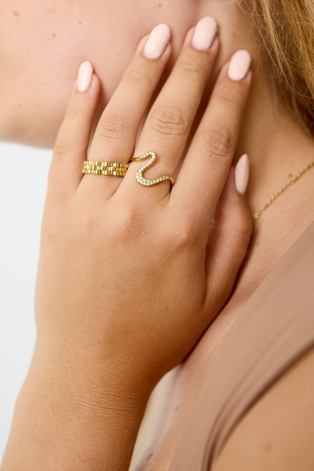 Stainless Steel Statement Rings Lines Simple Daily Simple Series Women's jewelry Picture2