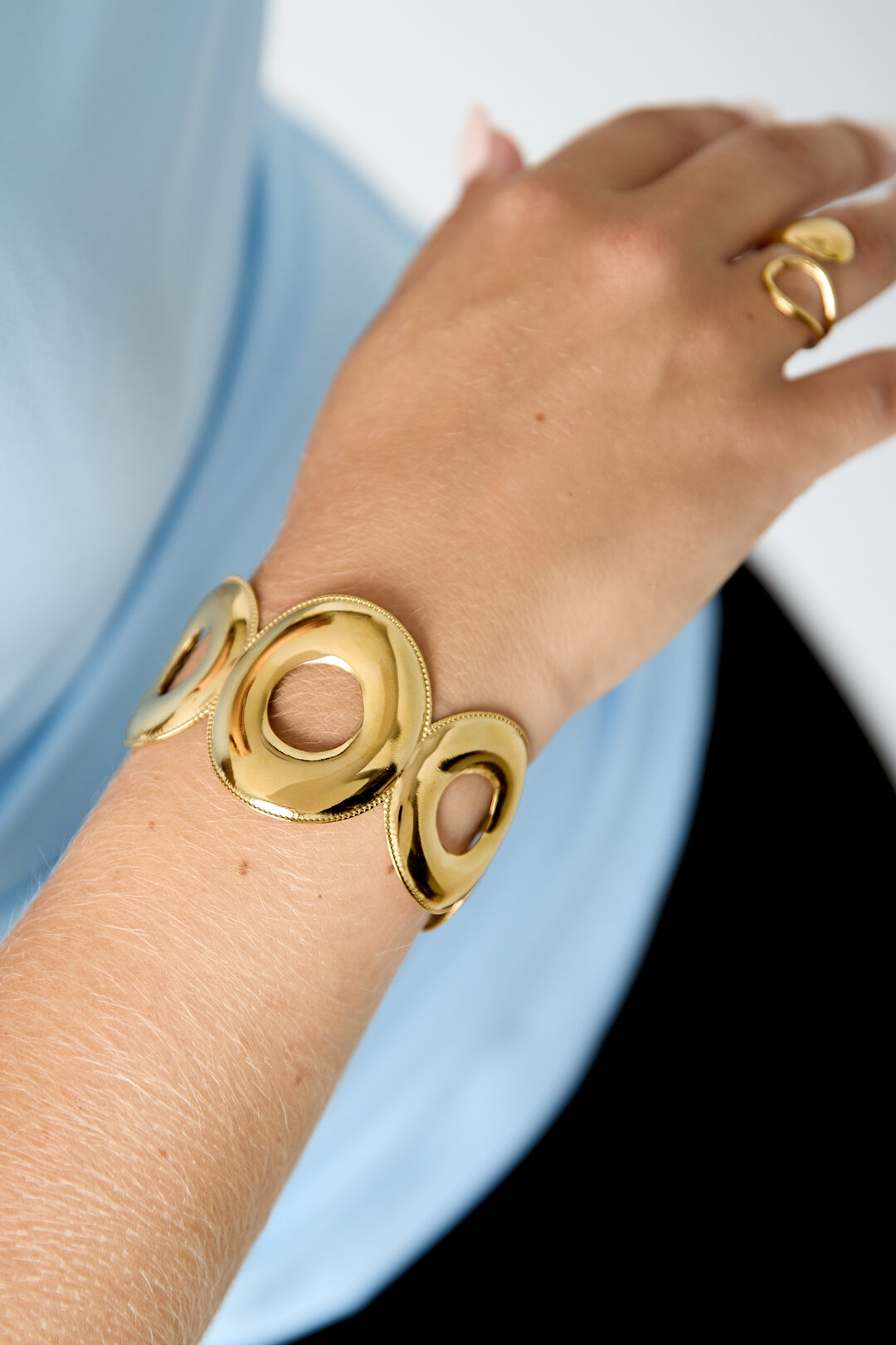 Stainless Steel Cuff Bracelets Irregular Shape Casual Daily Simple Series Women's jewelry h5 Picture2