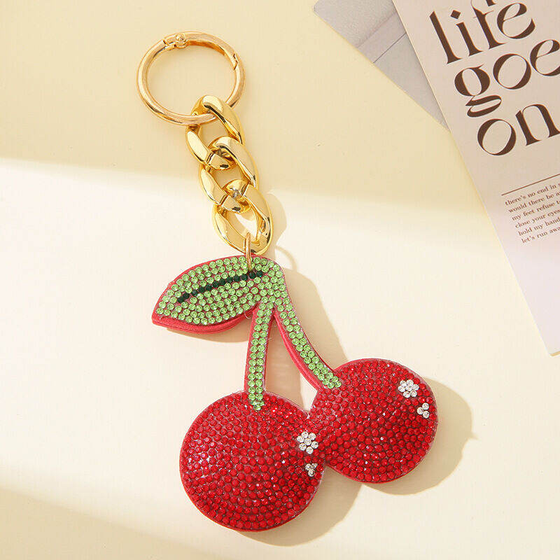 Luxurious Series Cute Animal Fruit Cartoon Strawberry Butterfly Rhinestone Rhinestone Keychain