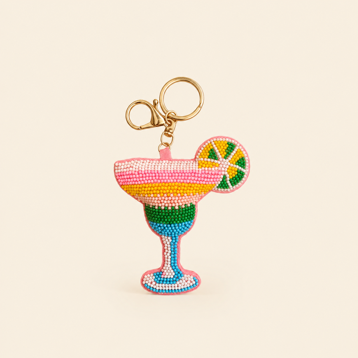 Basit Seri Günlük Kullanım İçin Karışık Renkli Boncuklu Kumaş Anahtarlık h5 