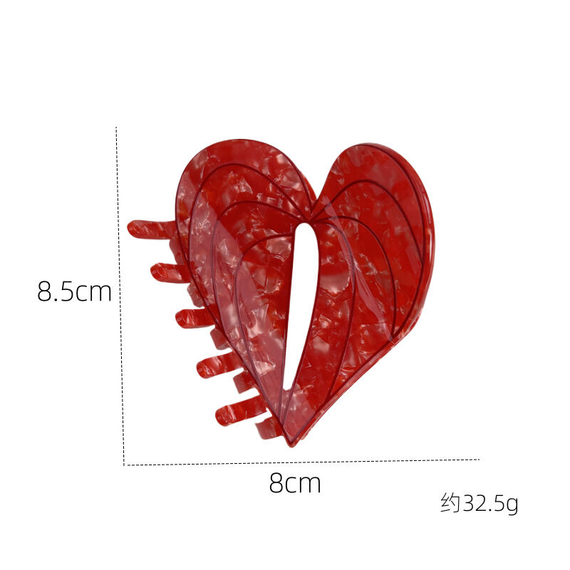 Simple Series Natural Heart Leaf Plant Acetate Hair Clips Picture5