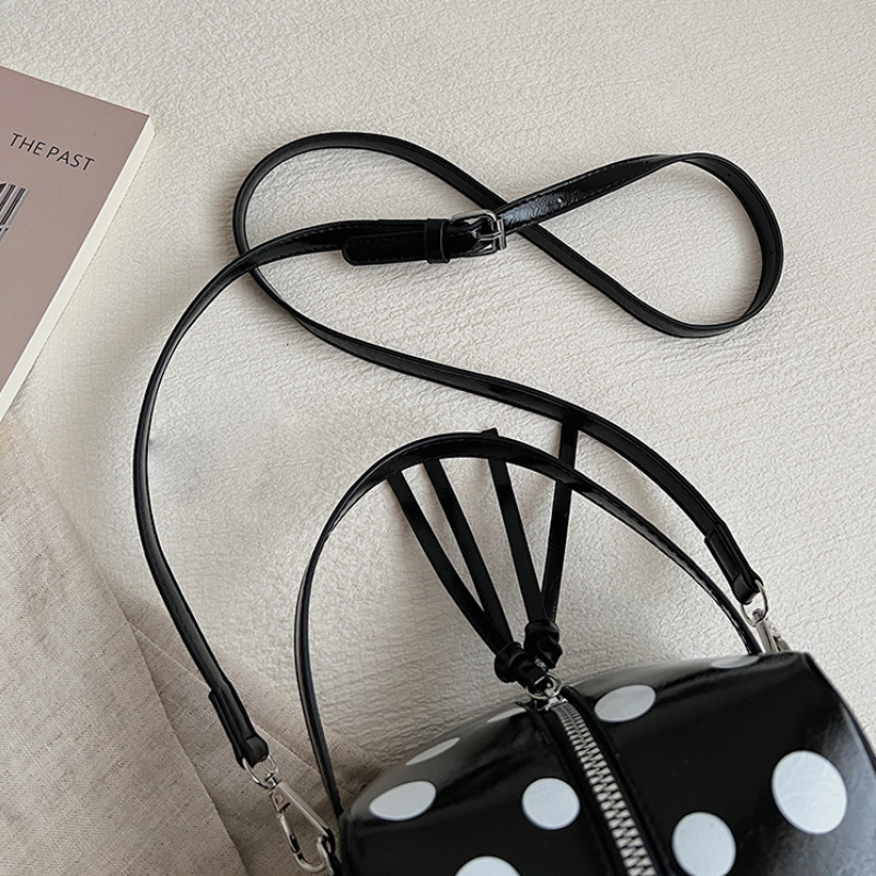 Parisian Chic Style None Solid Color Polka Dots Pu Women's Square Bag Picture3