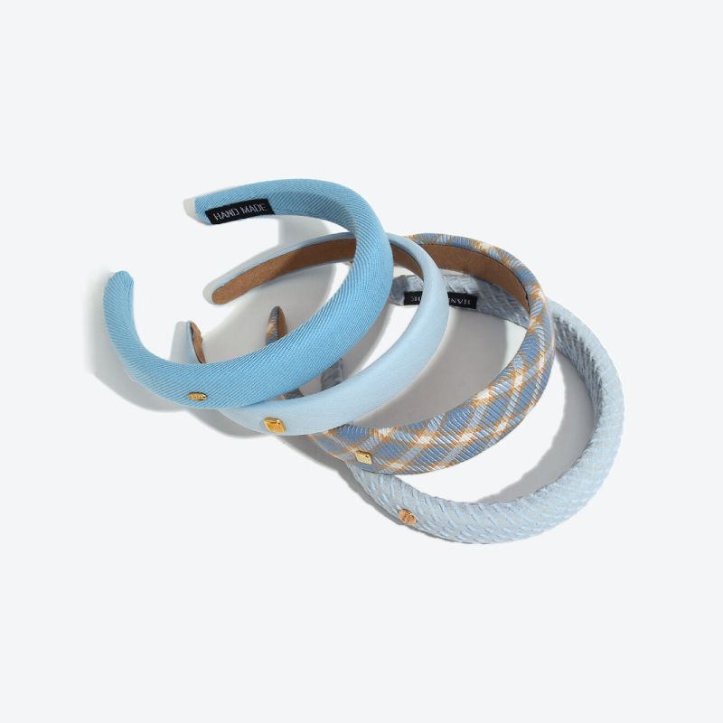 Simple Series Casual Solid Color Plaid Fabric Hair Bands