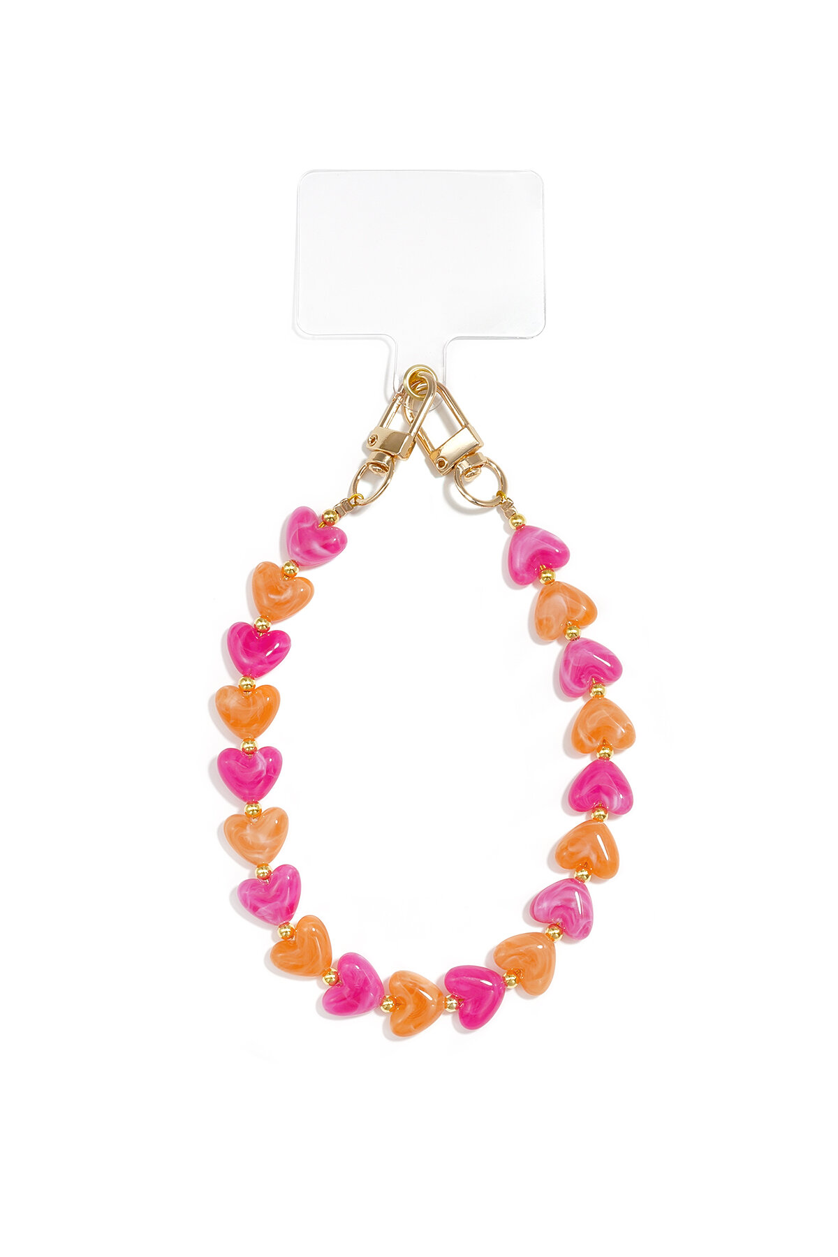 Telefoonketting met hartje, schattig, acryl, dagelijkse accessoires h5 Afbeelding2