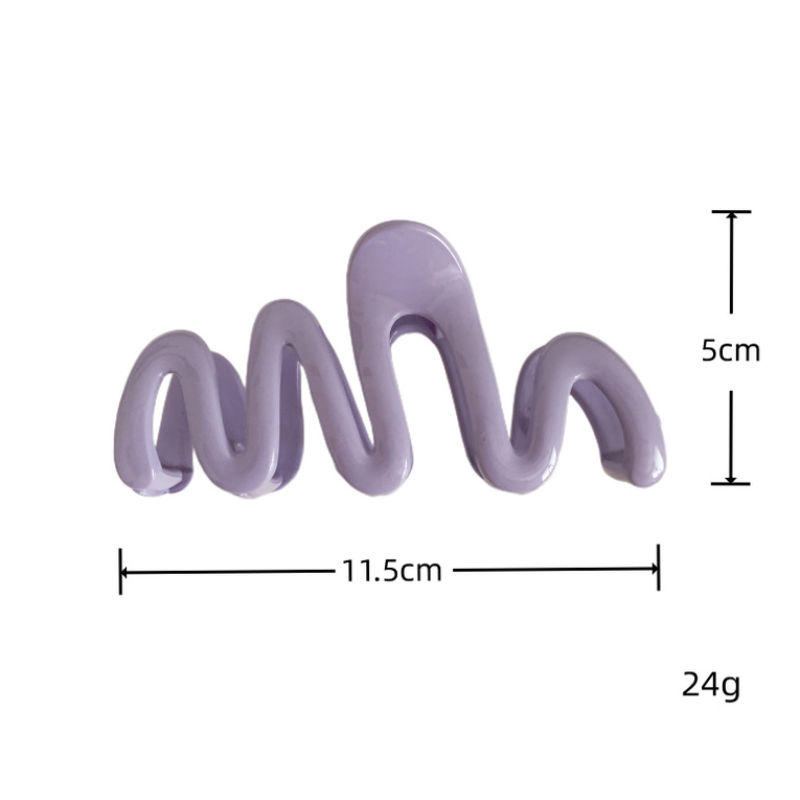 Simple Series Daily Solid Color Lines Acrylic Hair Claws Picture4