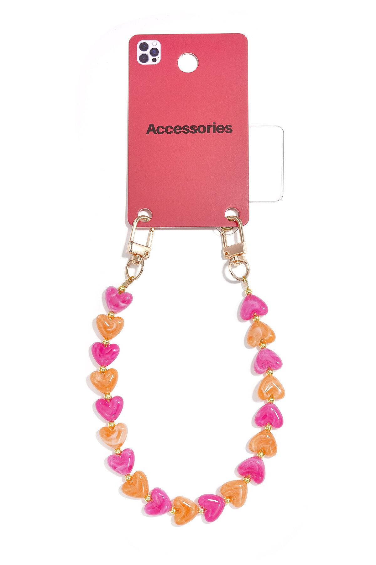 Telefoonketting met hartje, schattig, acryl, dagelijkse accessoires h5 Afbeelding3