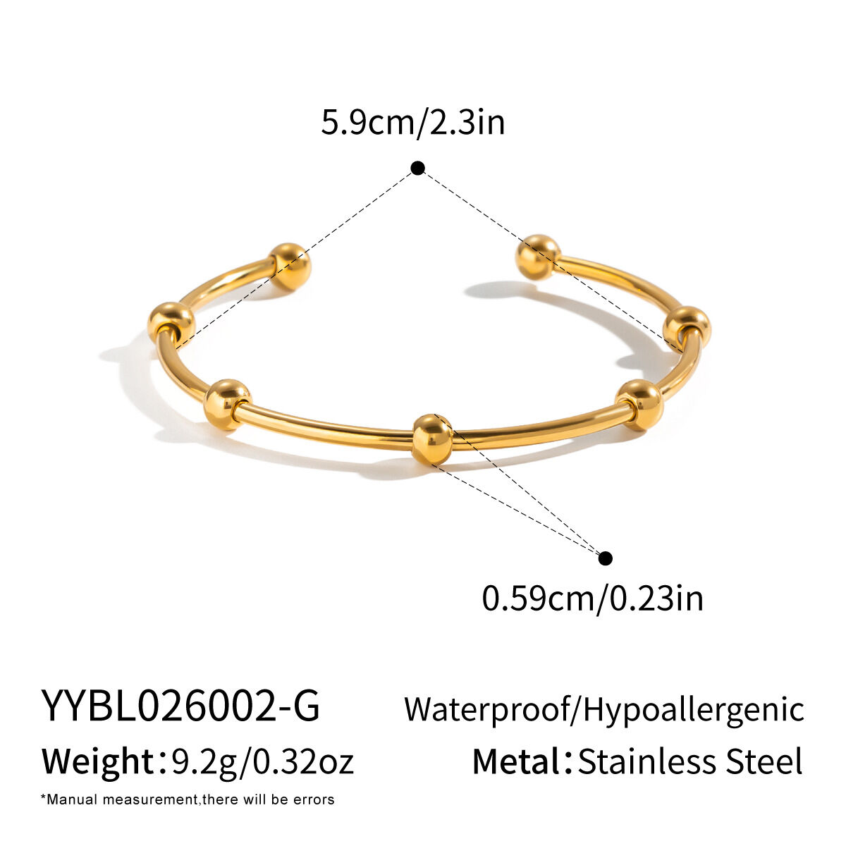 Wasserdichte Armreifen Aus Edelstahl In Goldfarbe Für Damen h5 