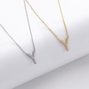 Colliers Pour Femmes En Argent Sterling 925, Couleur Couleur, Collection Simple Series Daily Letter h5 Image3