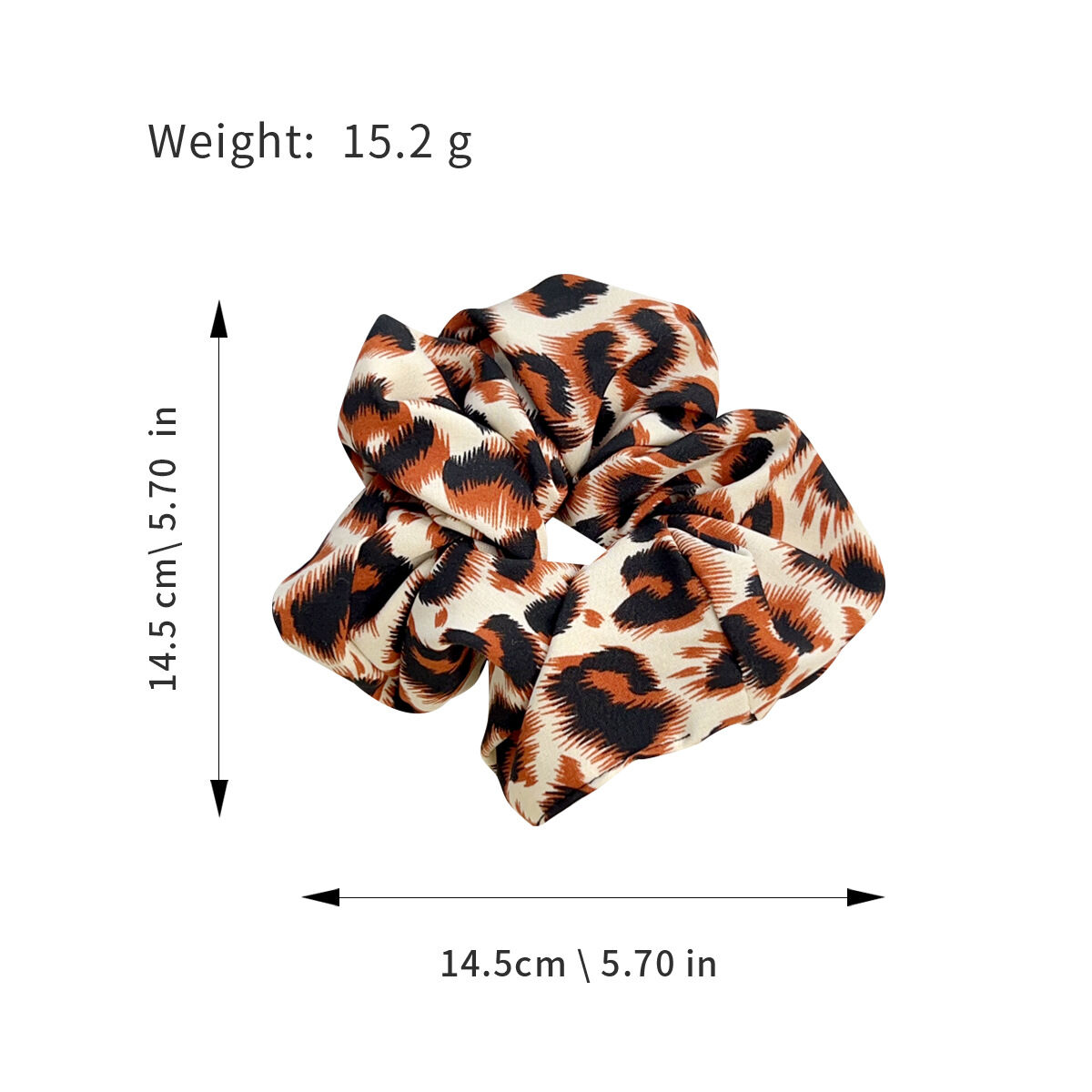 Elastici Per Capelli In Poliestere Con Stampa Leopardata Retrò Della Serie Simple Immagine4