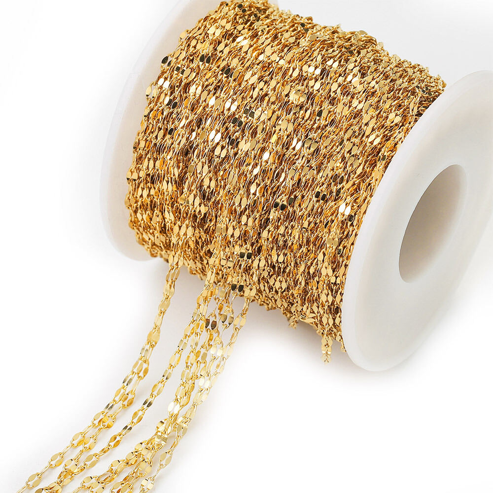 Kette Aus Edelstahl, Wasserdicht, Goldfarben, Befestigungsmaterialien