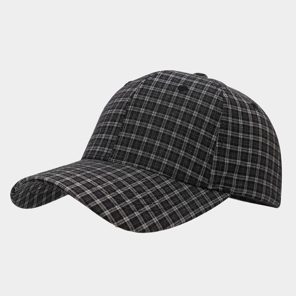 Simple Series Casual Solid Color Plaid Cotton Unisex Baseball Cap