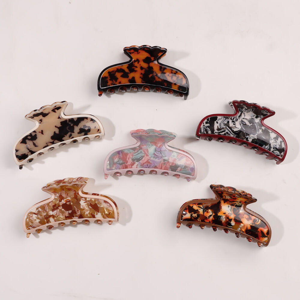 Simple Series Daily Leopard Print Mixed Color Gradient Color Acrylic Hair Claws Picture3