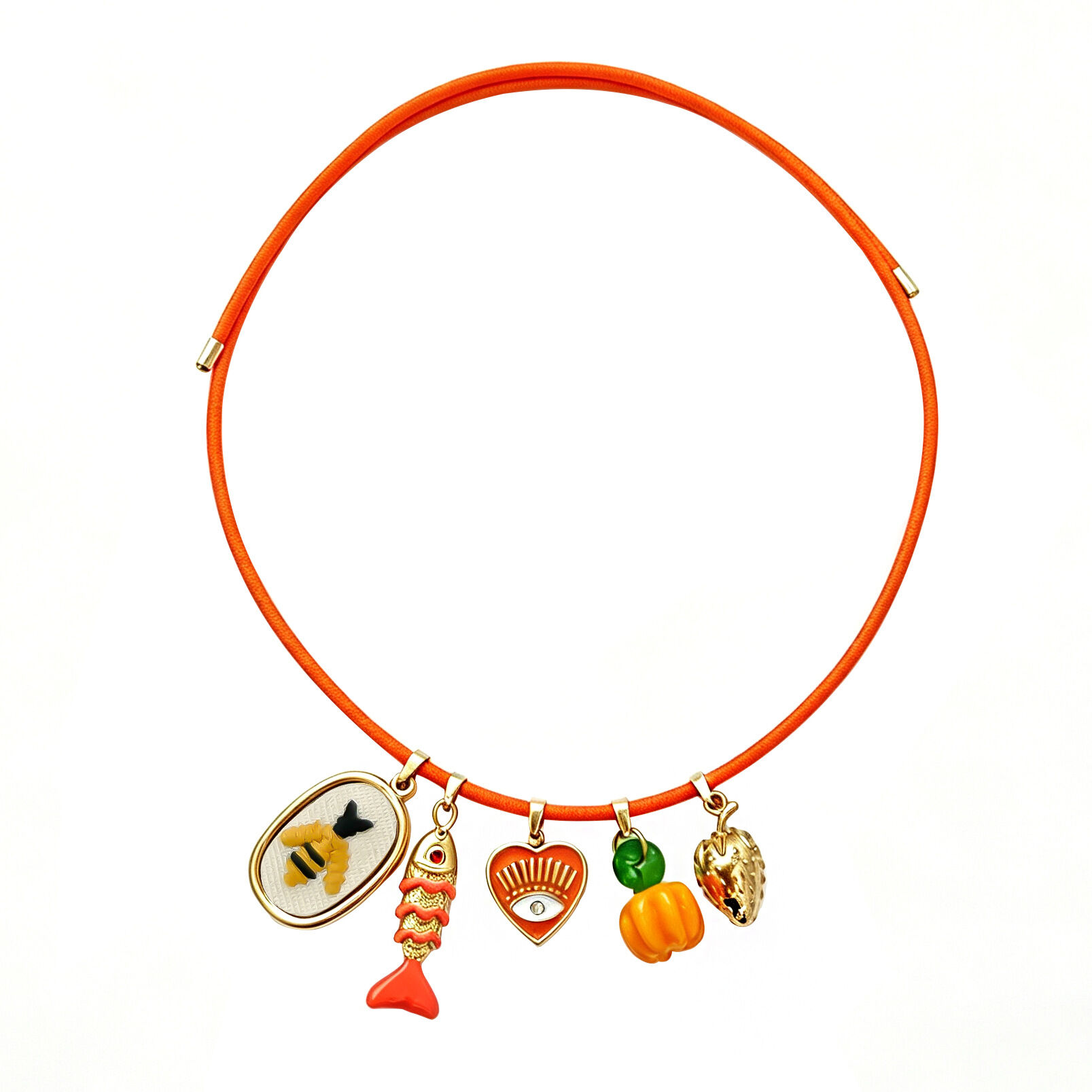 Orange/Halsketten 
