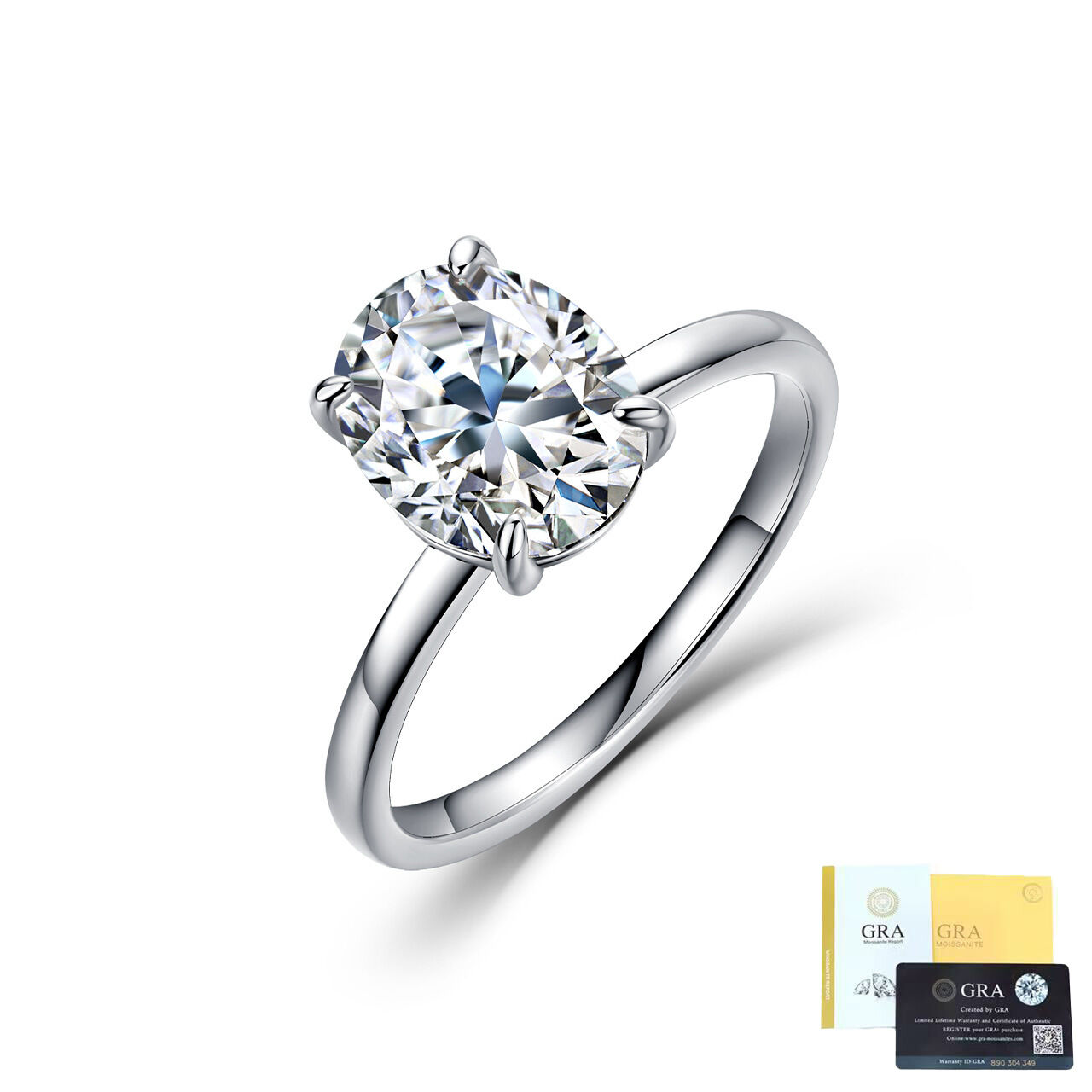 zilveren kleur/Ringmaat 8/3 Carats Afbeelding3