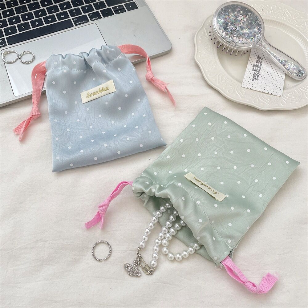 Sacchetti Regalo In Cotone A Pois Della Serie Simple. h5 Immagine3
