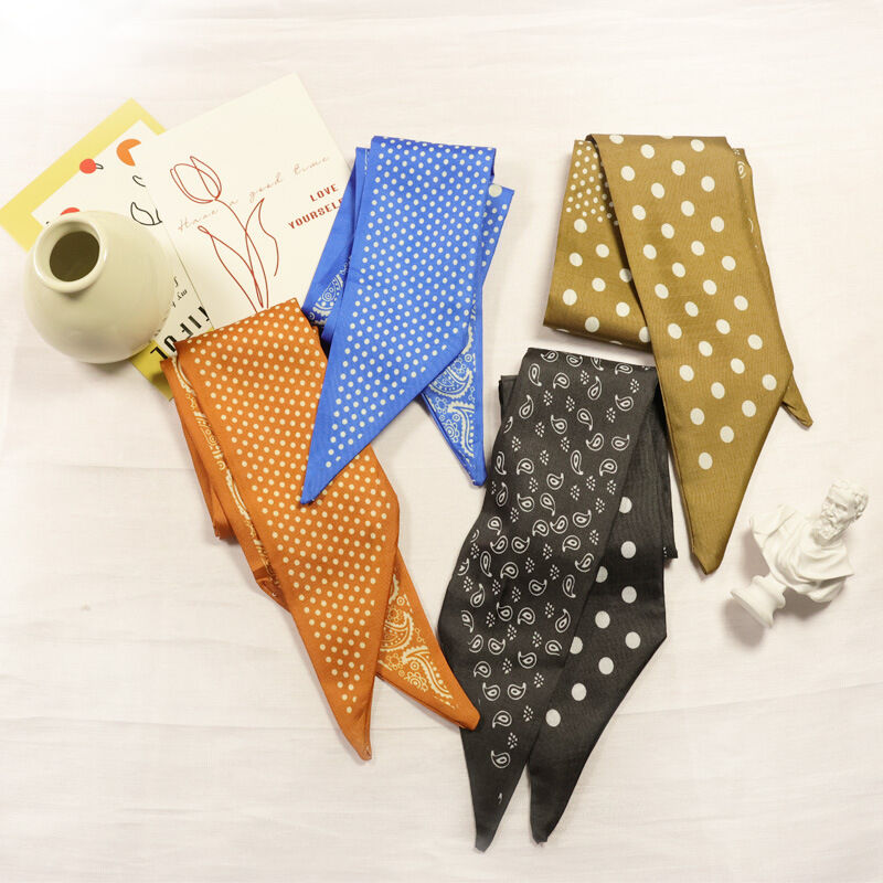 Simple Series Daily Solid Color Polka Dots Paisley Pattern Polyester Summer Scarves