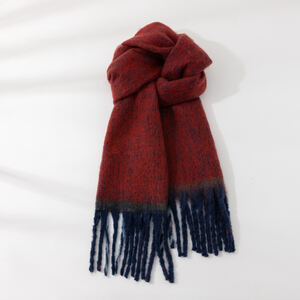 Simple Series Retro Tassel Mixed Color Winter Scarves h5