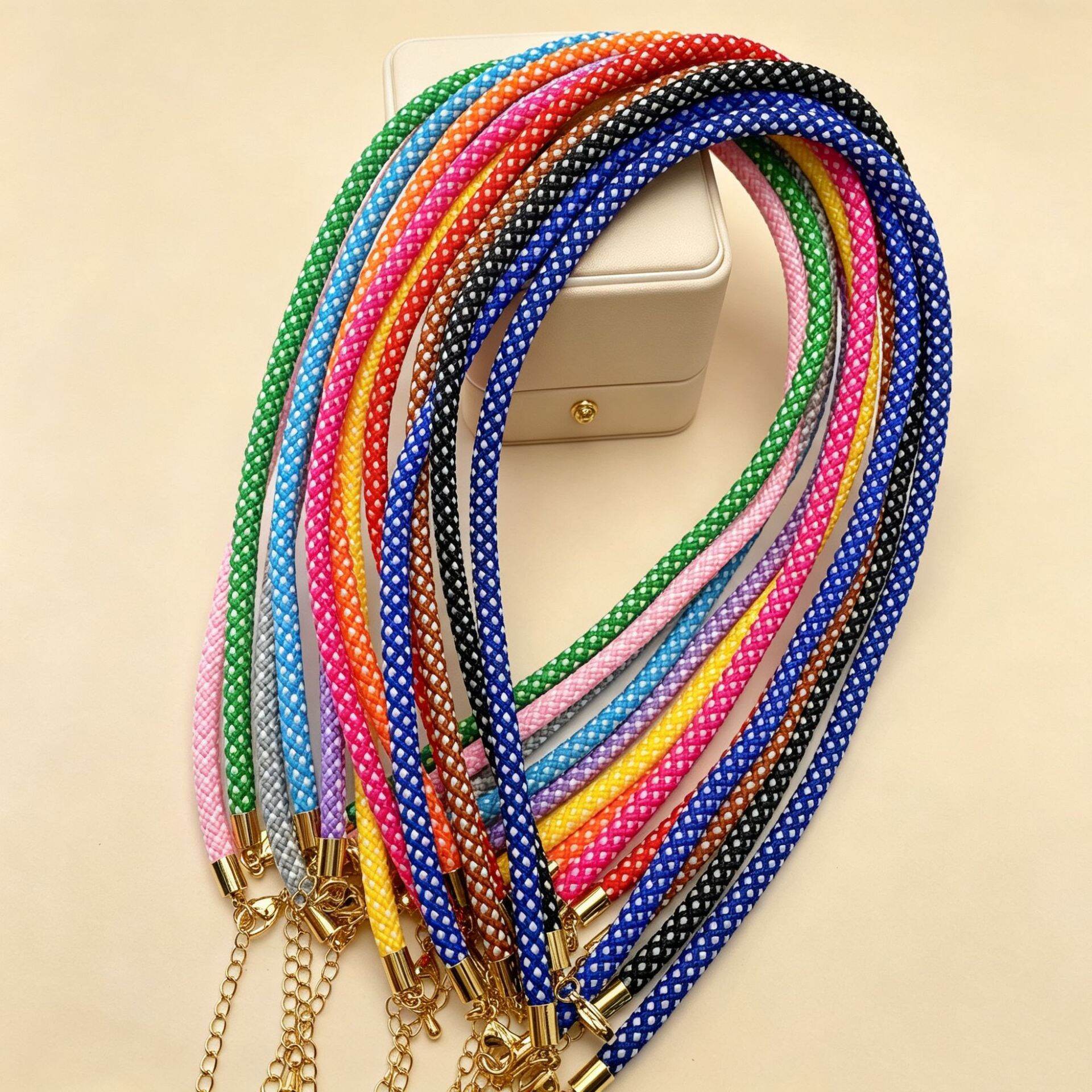 Casual Mixed Color Rope Necklaces
