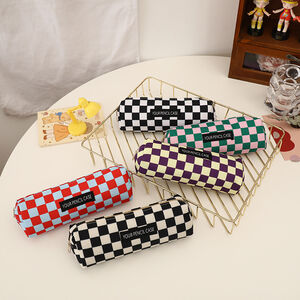 Estuches Para Bolígrafos De Tela Sencilla, Estilo Casual, Con Estampado De Letras Y Cuadros, En Colores Variados. h5 Imagen4