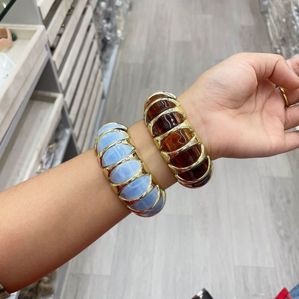 Punkkleurige, Geometrische Acryl Kralenarmbanden Voor Dames Afbeelding2