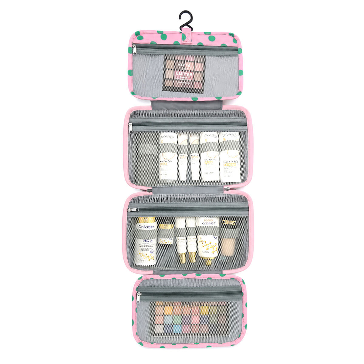 Simple Series Casual Solid Color Polka Dots Polyester Makeup Bags 2