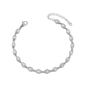 Luxe Serie Elegante Hartvormige Patchwork Cirkel Roestvrijstalen Waterdichte Zirkonia Damesarmbanden h5 Afbeelding5