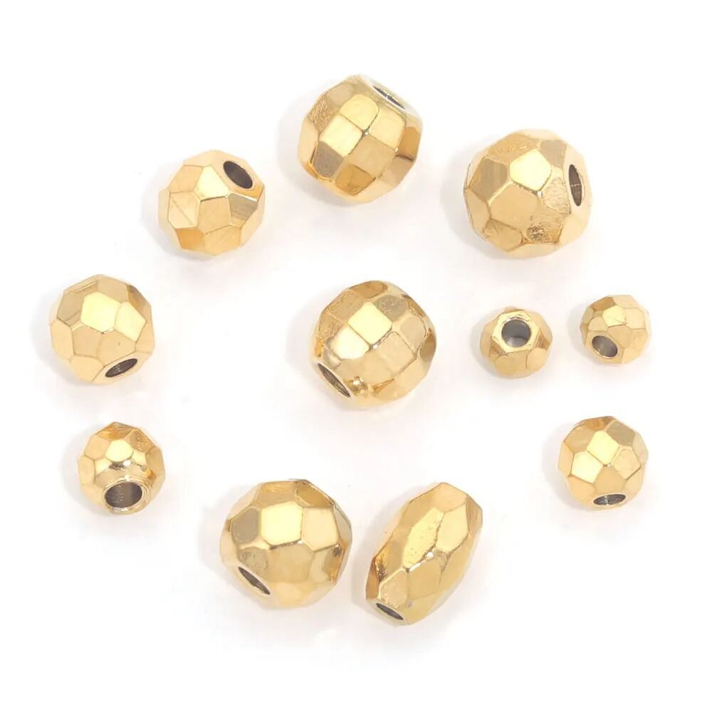Solid Color Stainless Steel Gold Color Spacer Beads h5 Picture4