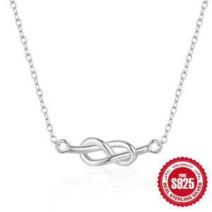 Colliers Pour Femmes En Argent Sterling 925 Plaqué Rhodium, Collection Simple Series Elegant Twist h5