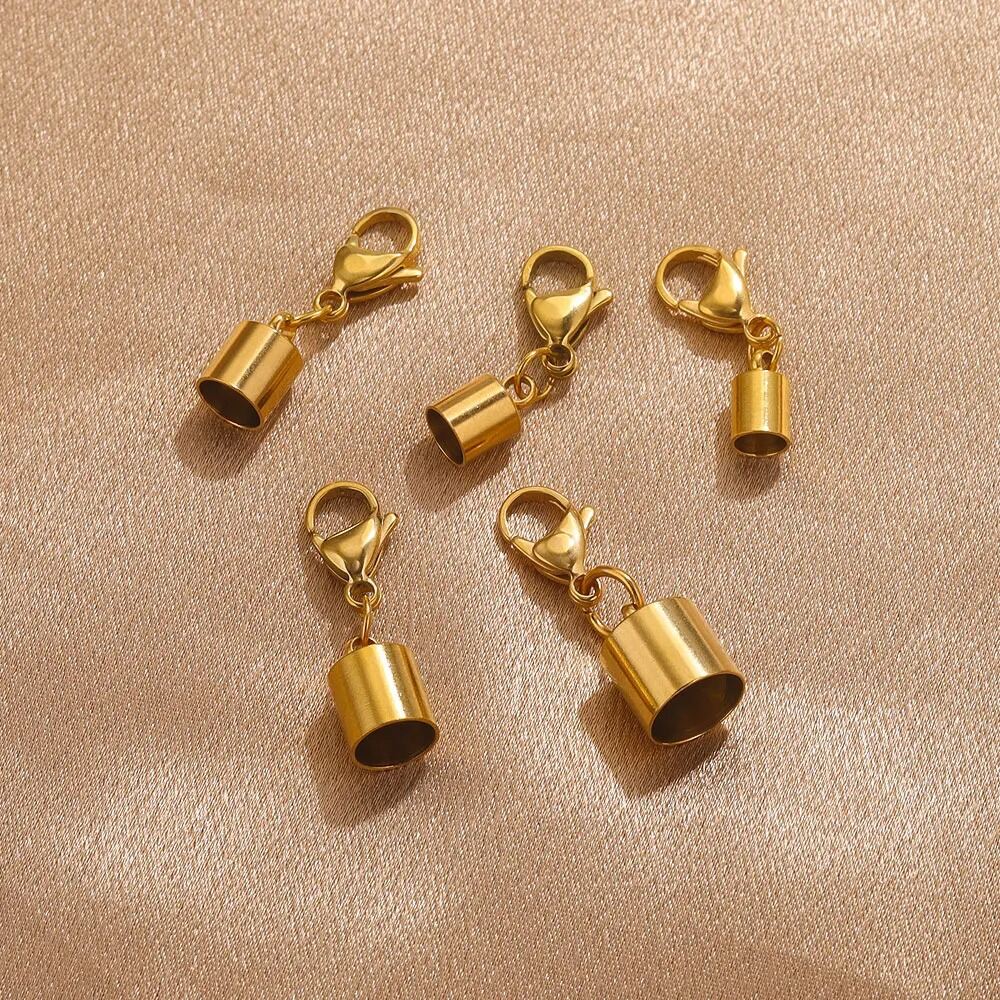Solid Color Stainless Steel Waterproof Gold Color Jewelry Findings h5 Picture4