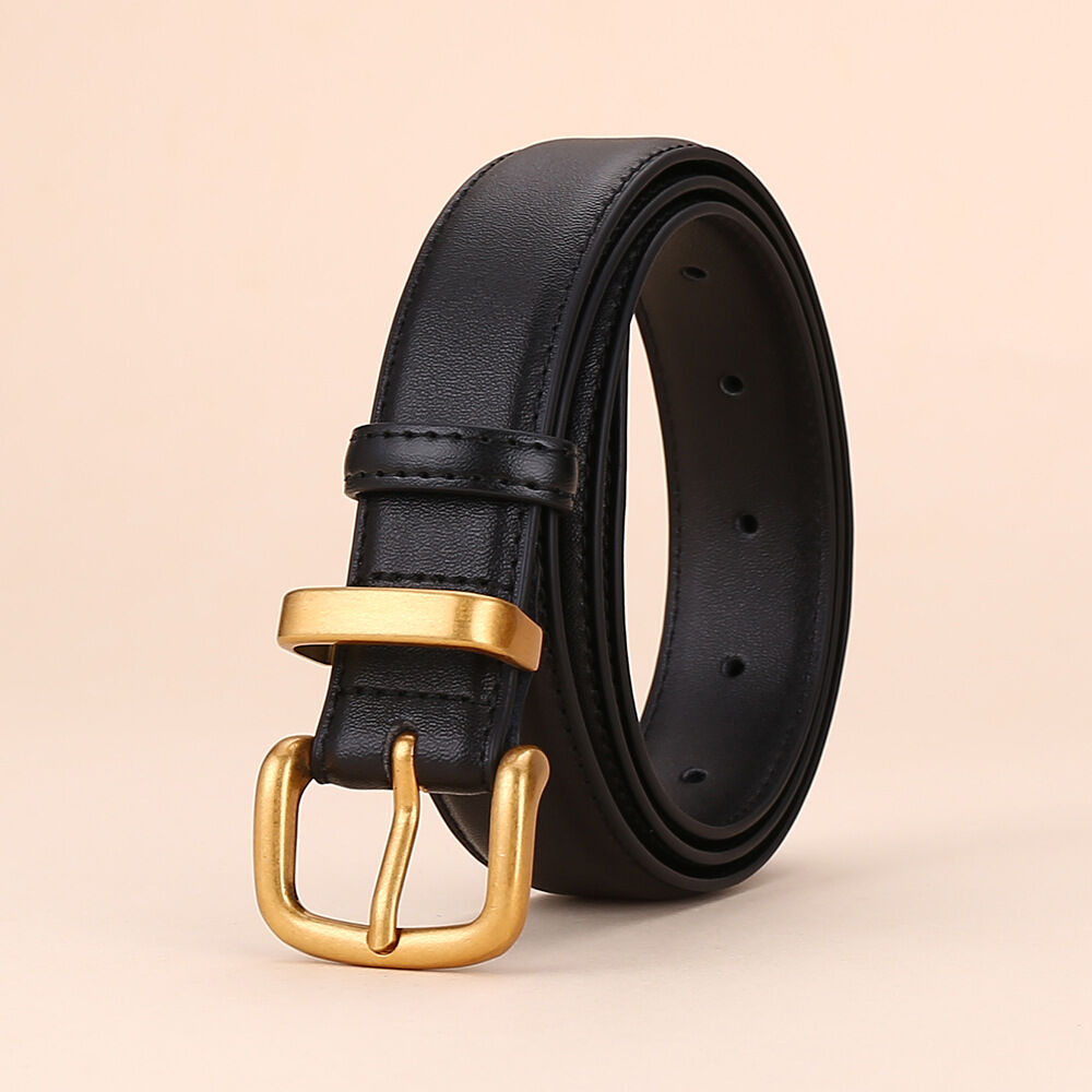 Simple Series Daily Solid Color Leather Leather Belt h5 Picture3