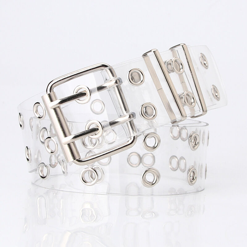 Simple Series Hip-Pop/Rock Solid Color Rivet Pvc Decorative Belt 